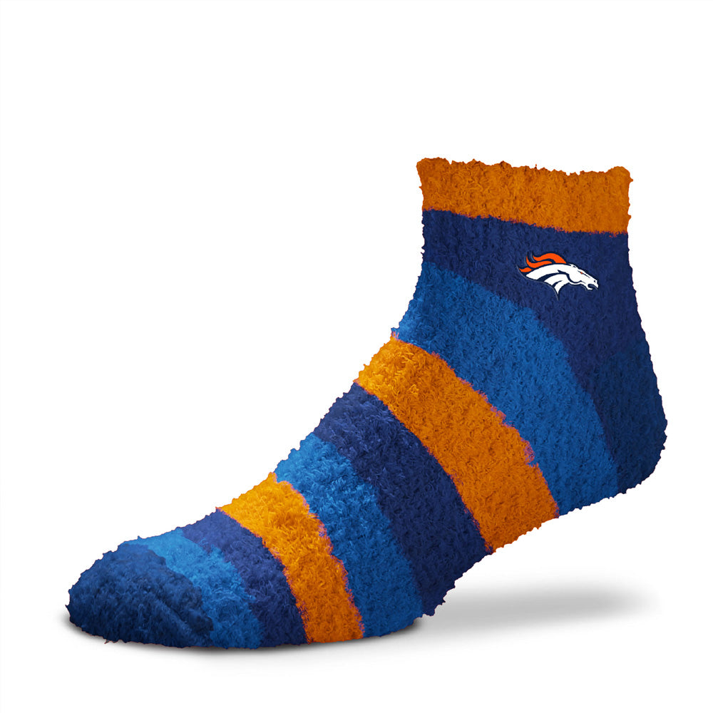 NFL Denver Broncos For Bare Feet Rainbow II Cozy Socks