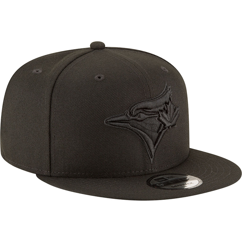 MLB Toronto Blue Jays New Era Black on Black 9FIFTY Snapback Hat - Black