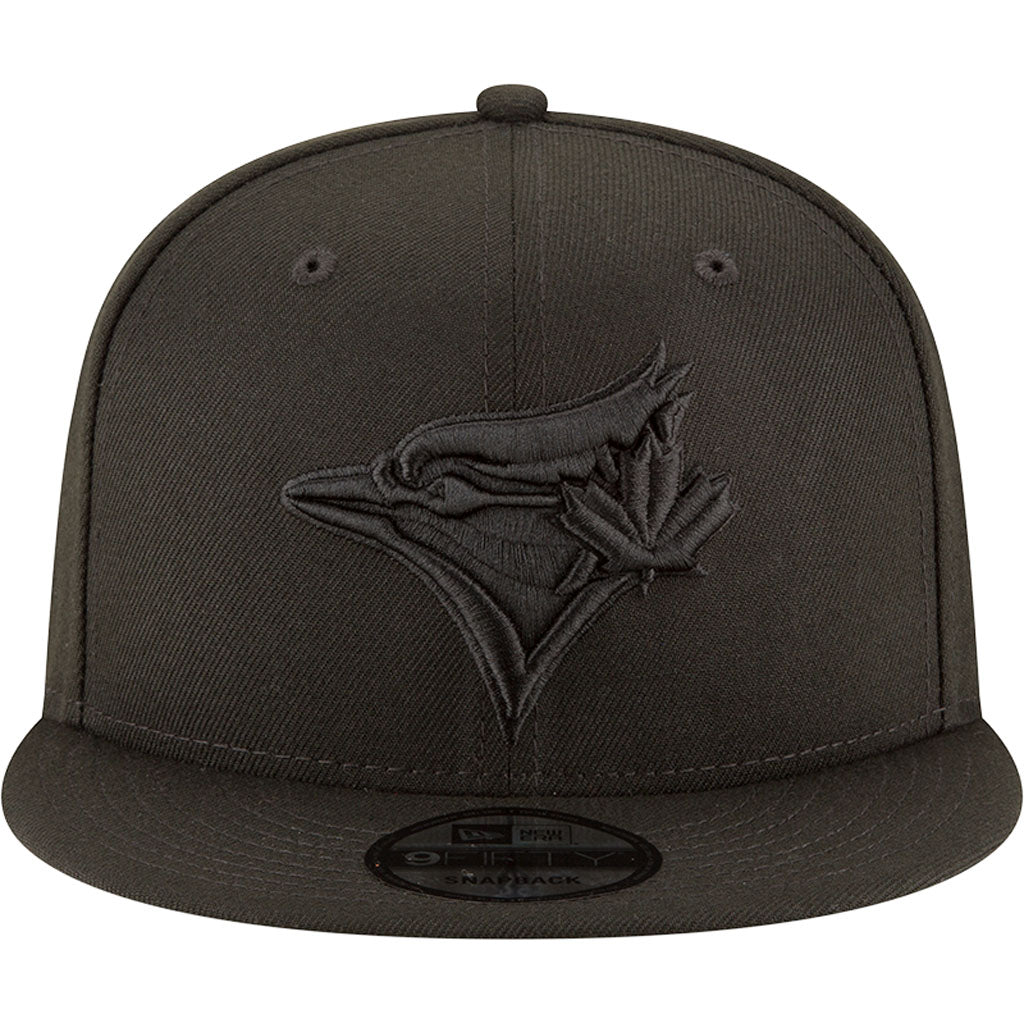 MLB Toronto Blue Jays New Era Black on Black 9FIFTY Snapback Hat - Black