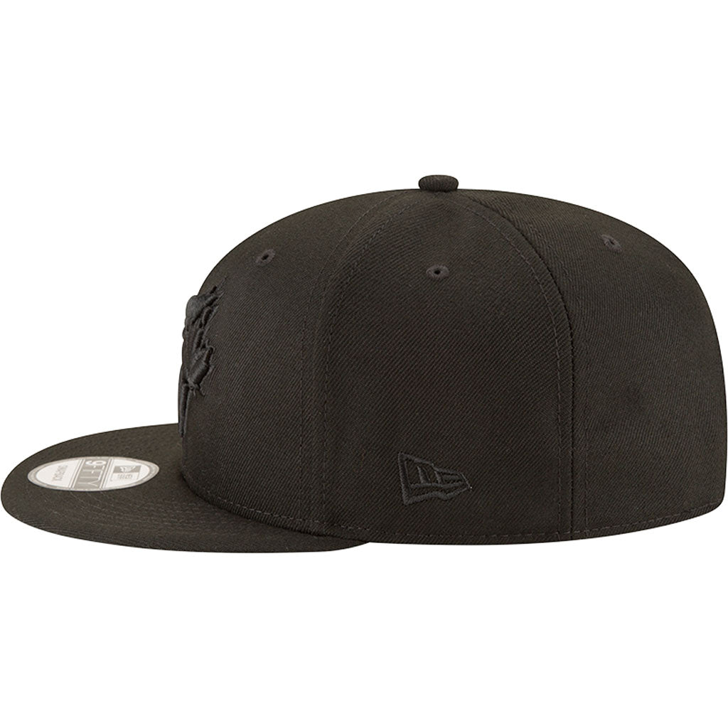 MLB Toronto Blue Jays New Era Black on Black 9FIFTY Snapback Hat - Black