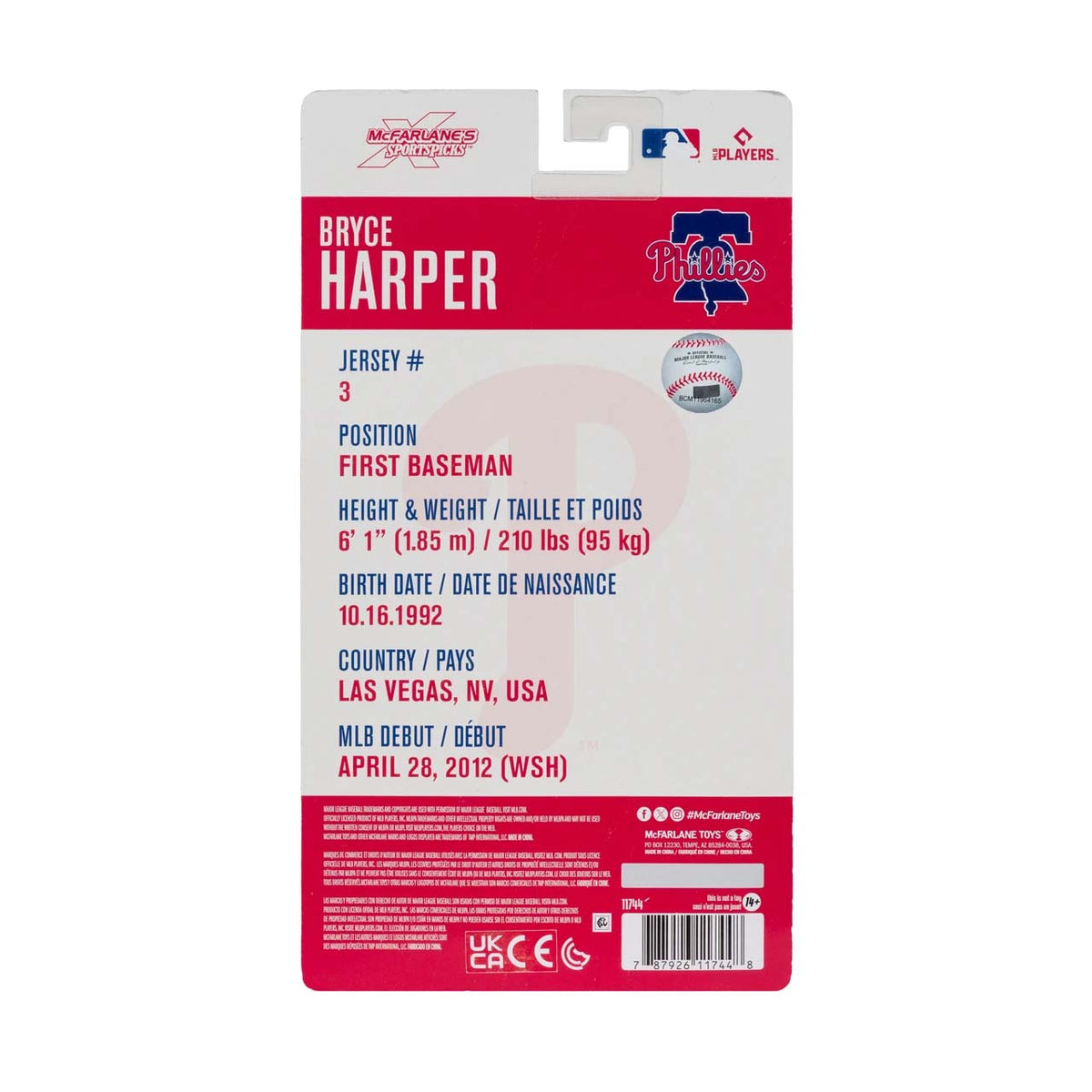 MLB Philadelphia Phillies Bryce Harper McFarlane 6" Action Figure