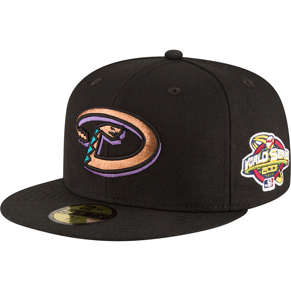 MLB Arizona Diamondbacks New Era &#39;01 World Series Side Patch 59FIFTY Fitted Hat - Black