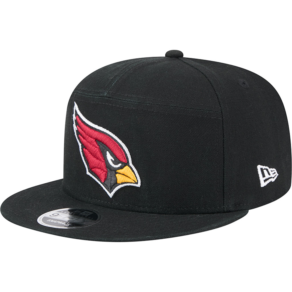NFL Arizona Cardinals Cotton Canvas 9FIFTY Split Panel Snapback Hat - Black