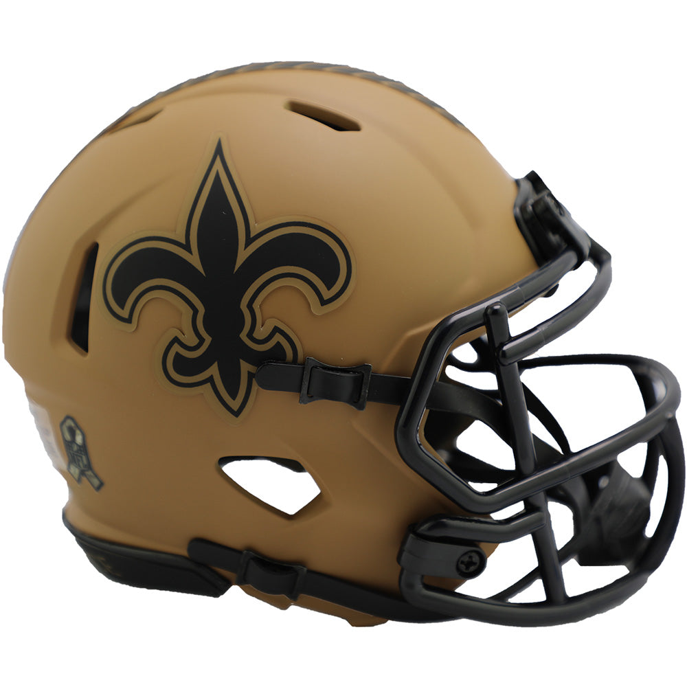 NFL New Orleans Saints Riddell 2023 Salute to Service Mini Speed Helmet