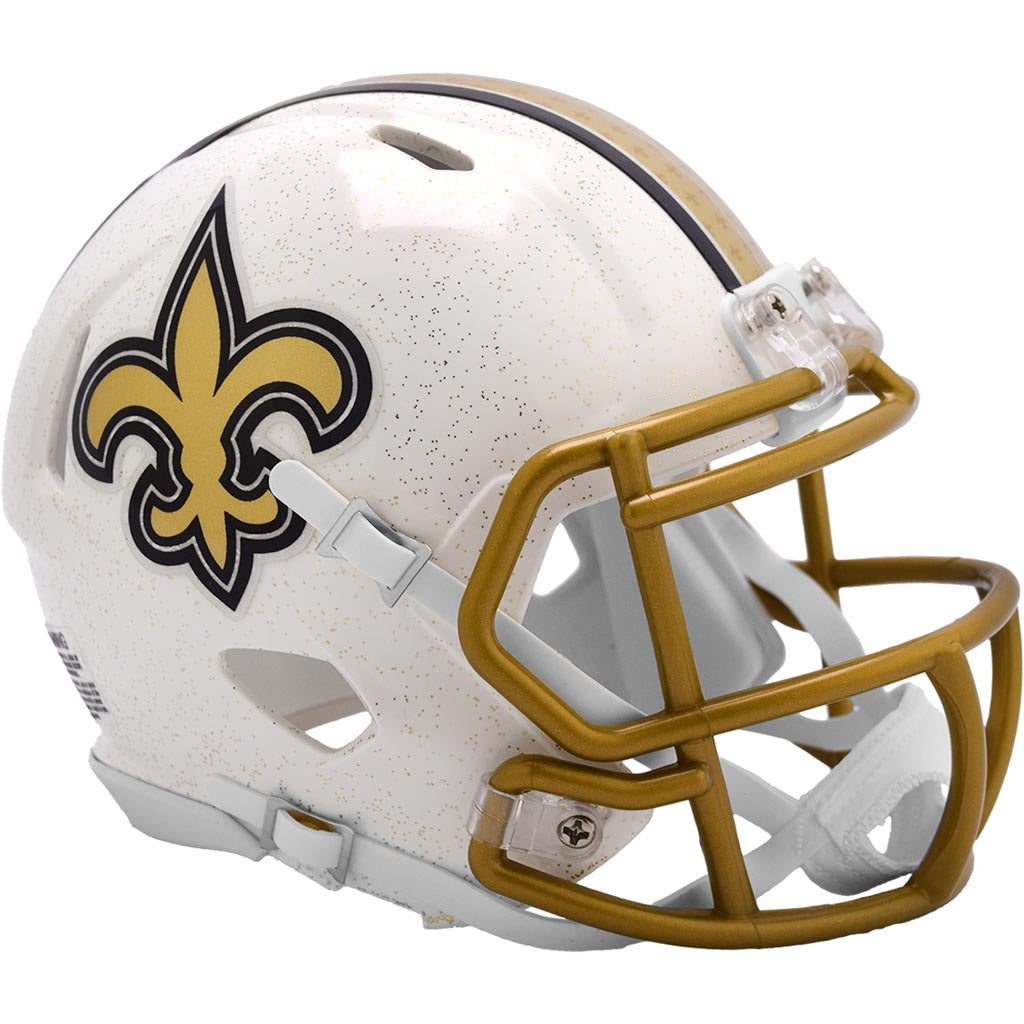 NFL New Orleans Saints Riddell Alternate Mini Speed Helmet - White