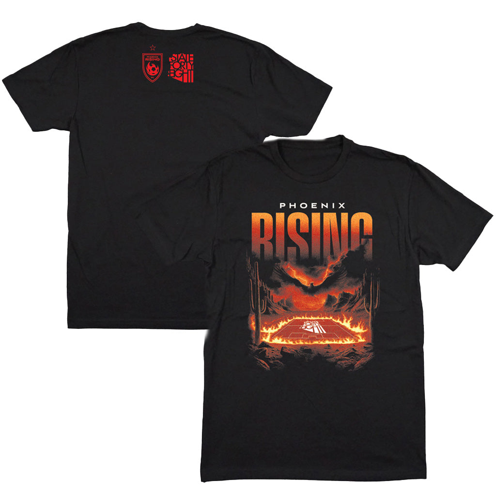 Phoenix Rising State Forty Eight Fire Field T-Shirt - Black