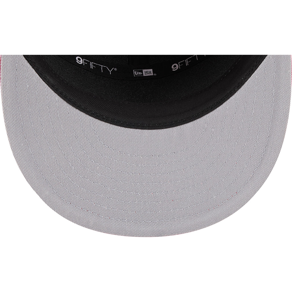 MLB Los Angeles Angels Cotton Canvas 9FIFTY Split Panel Snapback Hat - Red