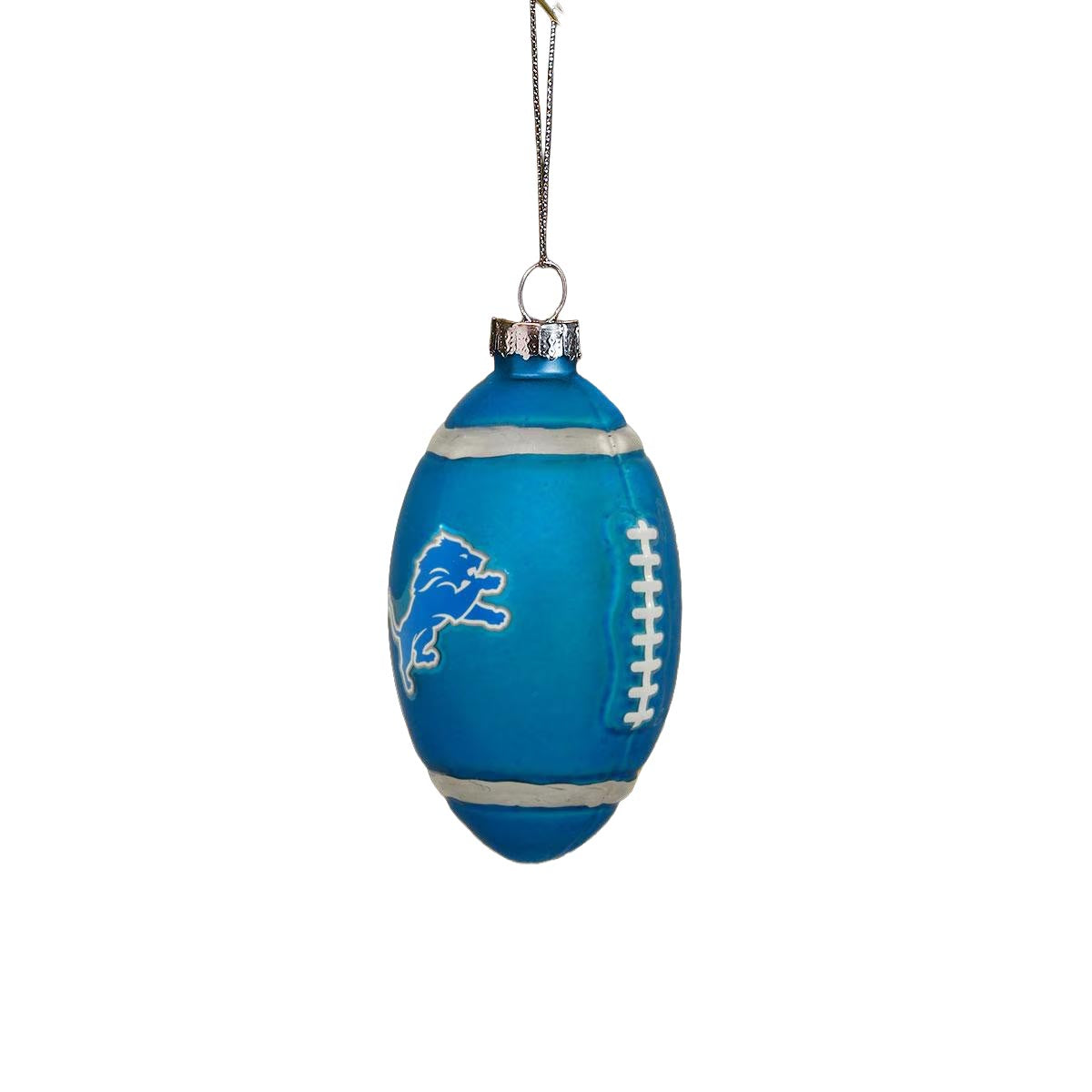 NFL Detroit Lions FOCO Glass Football Ornament