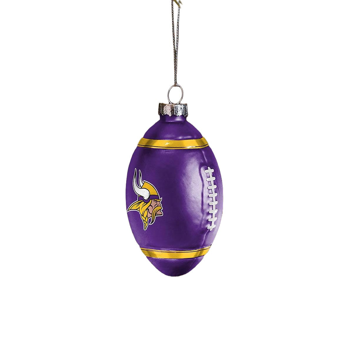 NFL Minnesota Vikings FOCO Glass Football Ornament