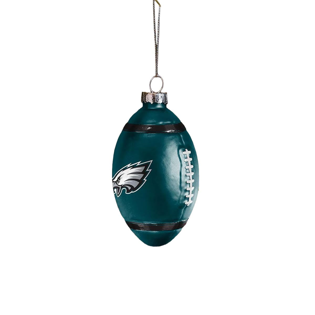 NFL Philadelphia Eagles FOCO Glass Football Ornament