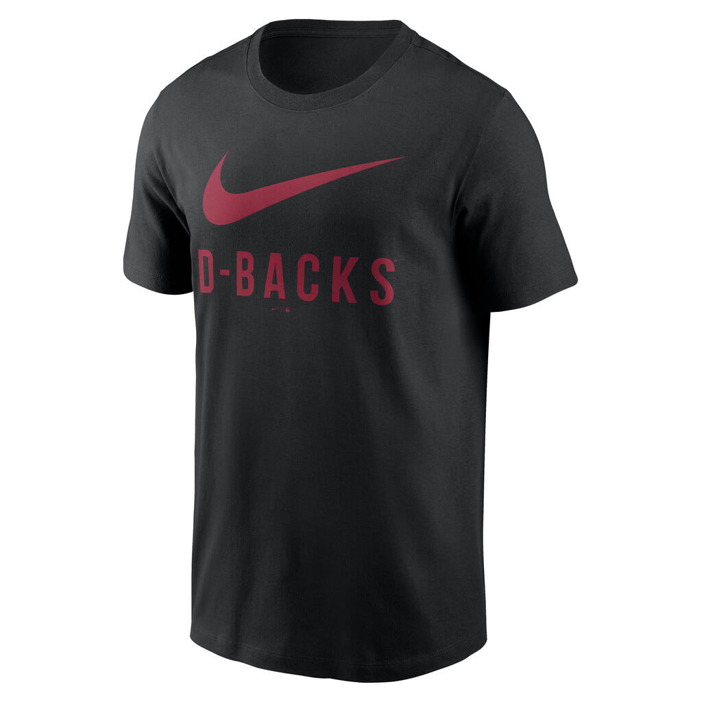 MLB Arizona Diamondbacks Nike Swoosh Cotton T-Shirt - Black