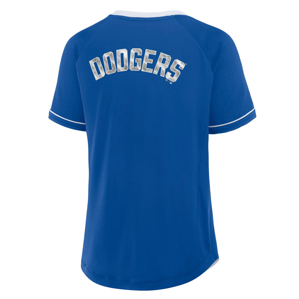 MLB Los Angeles Dodgers Fanatics Women's League Diva T-Shirt - Blue