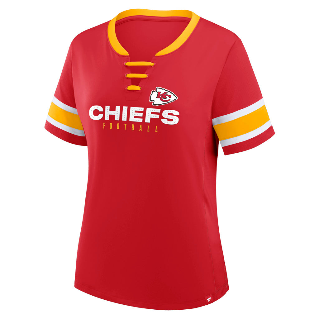 NFL Kansas City Chiefs Women's Fanatics Draw Play Athena Lace-Up Top - Red
