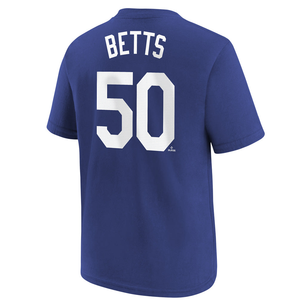 MLB Los Angeles Dodgers Mookie Betts Youth Nike Name & Number T-Shirt - Blue