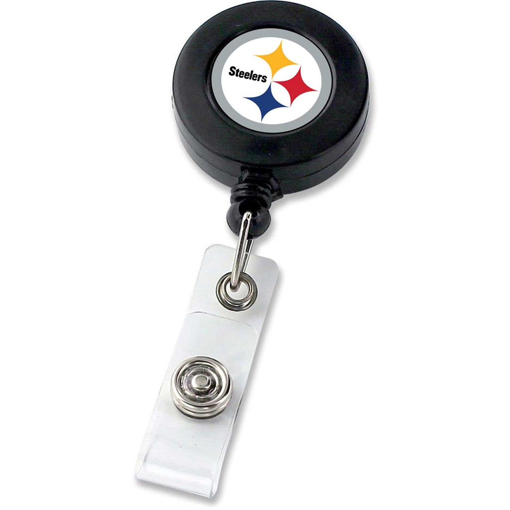 NFL Pittsburgh Steelers Aminco Badge Reel - Black