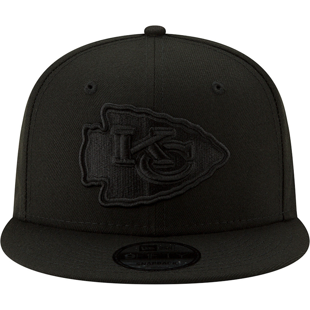 NFL Kansas City Chiefs New Era Black on Black 9FIFTY Hat - Black