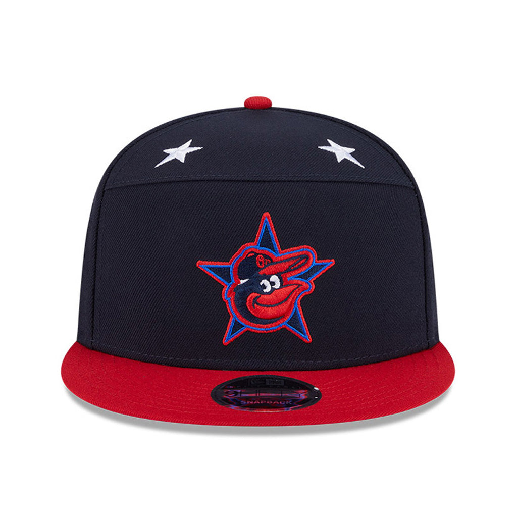 MLB Baltimore Orioles New Era 2025 All Star Game Workout 9FIFTY Split Panel Snapback Hat - Navy