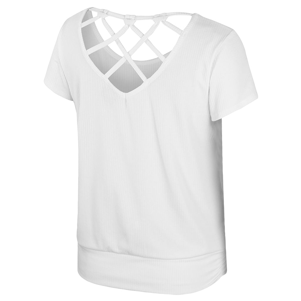 NCAA Arizona Wildcats Colosseum Women's Sublime Ribbed Fashion Top - White