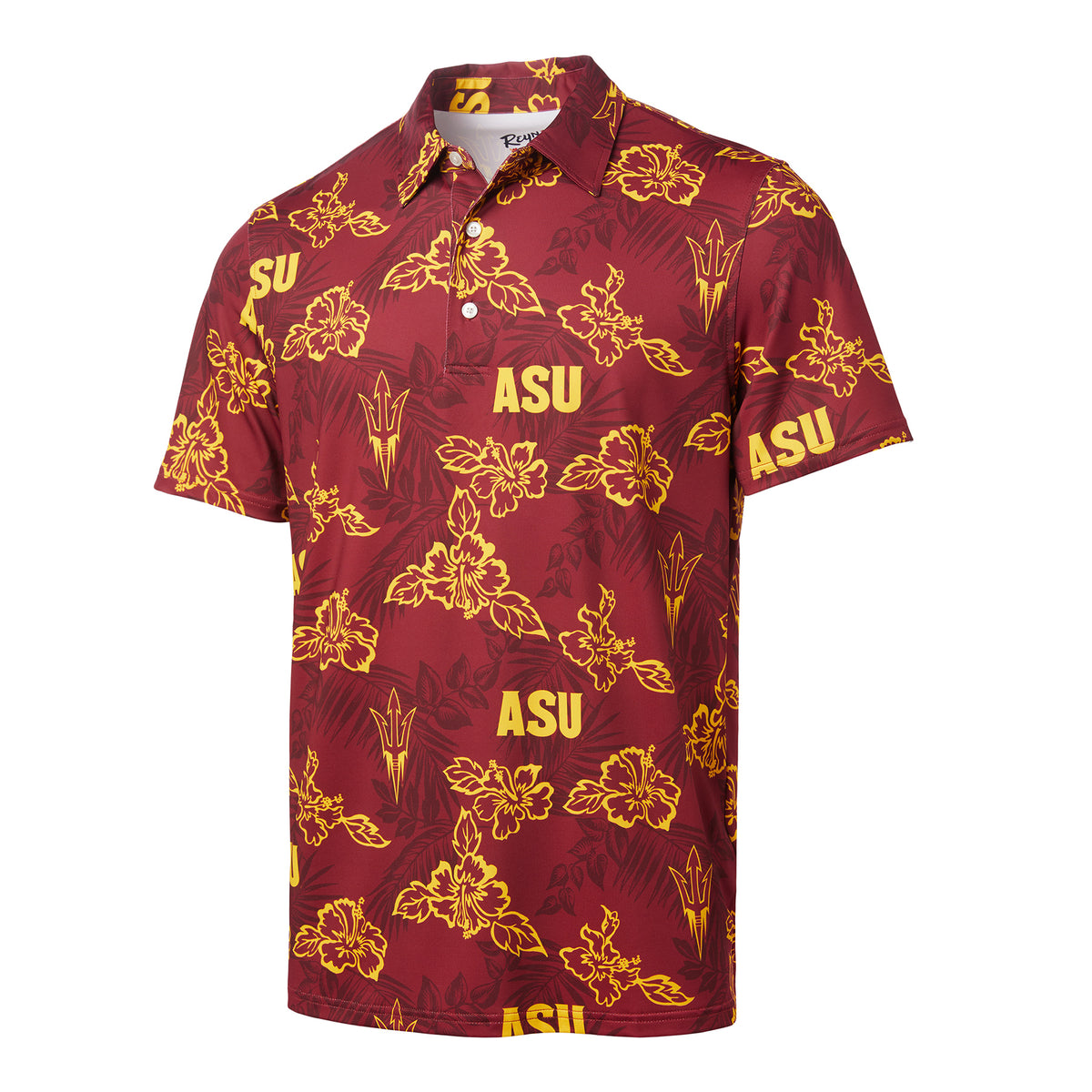 NCAA Arizona State Sun Devils Reyn Spooner Floral Polo - Maroon