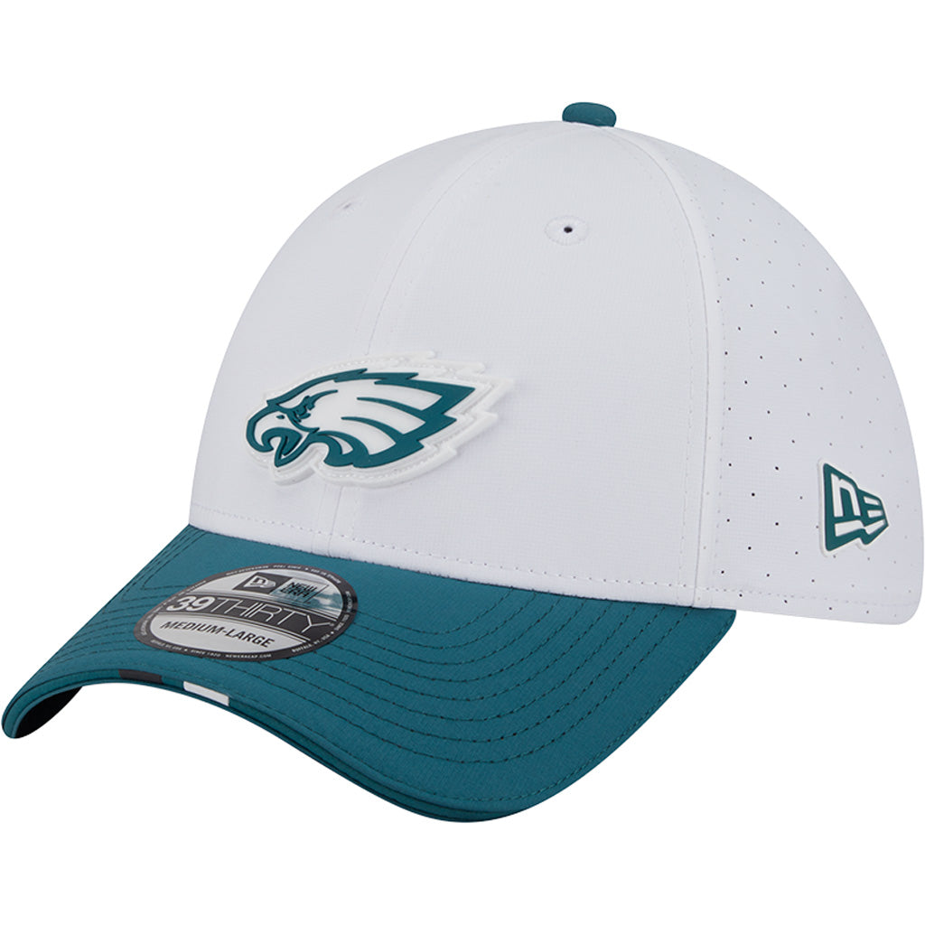 NFL Philadelphia Eagles New Era 2025 Training 39THIRTY Flex Fit Hat - White