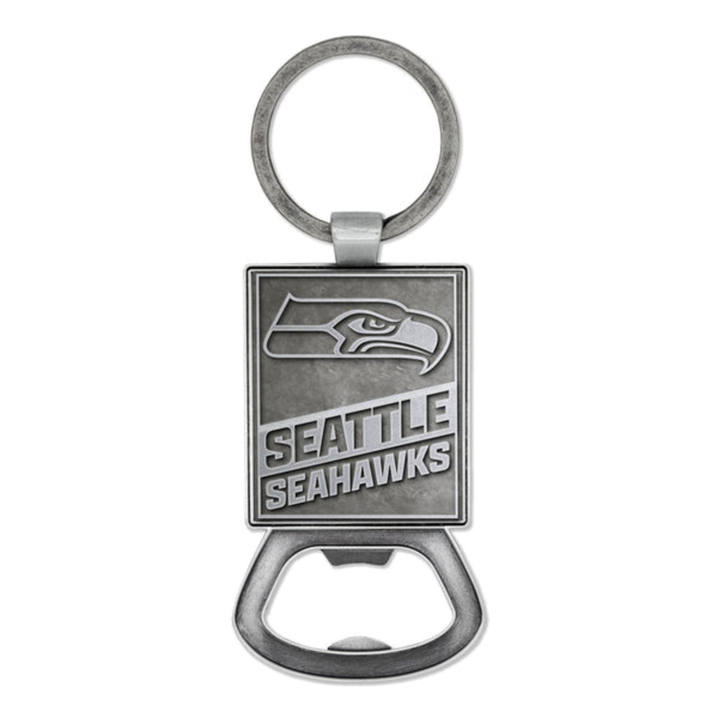 NFL Seattle Seahawks Rico Pewter Bottle Opener Keychain - Gray