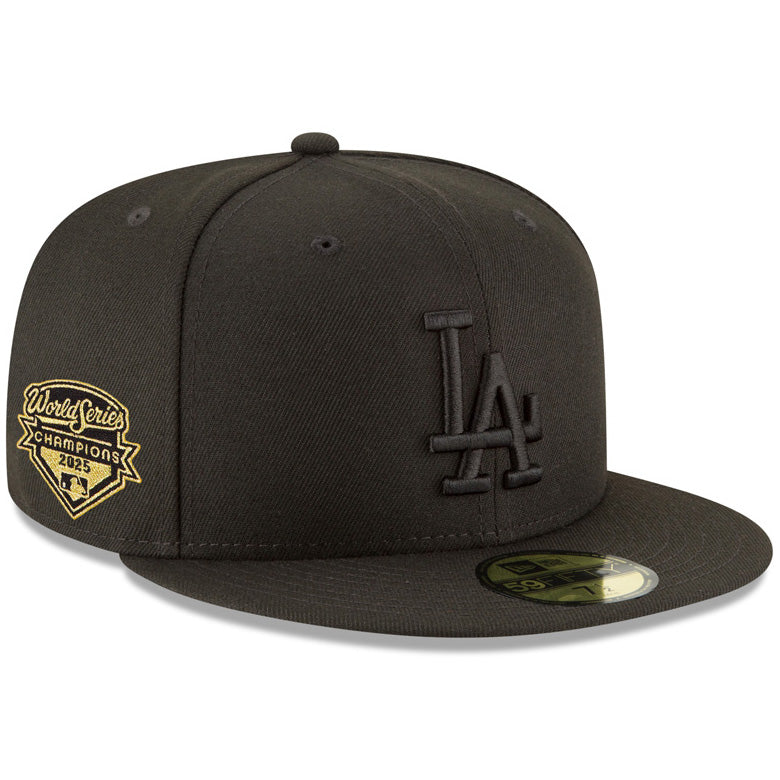 MLB Los Angeles Dodgers New Era 2025 World Series Champions Black & Gold Side Patch 59FIFTY Fitted - Black