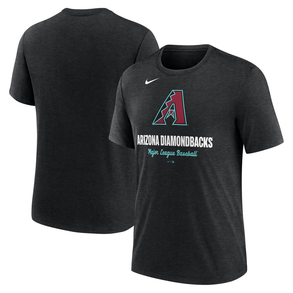 MLB Arizona Diamondbacks Nike Logo Tri-Blend T-Shirt - Black