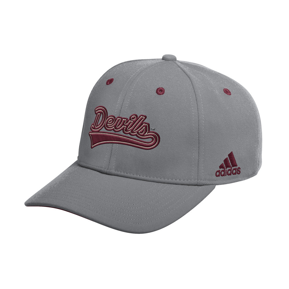 NCAA Arizona State Sun Devils adidas Script Slouch Flex Hat Hat - Gray