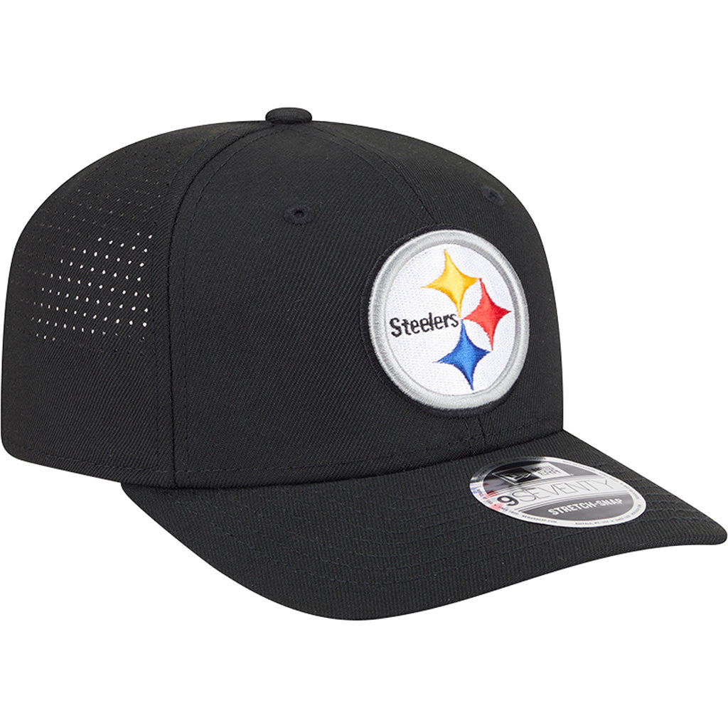 NFL Pittsburgh Steelers New Era Performance 9SEVENTY Stretch-Snapback Hat - Black
