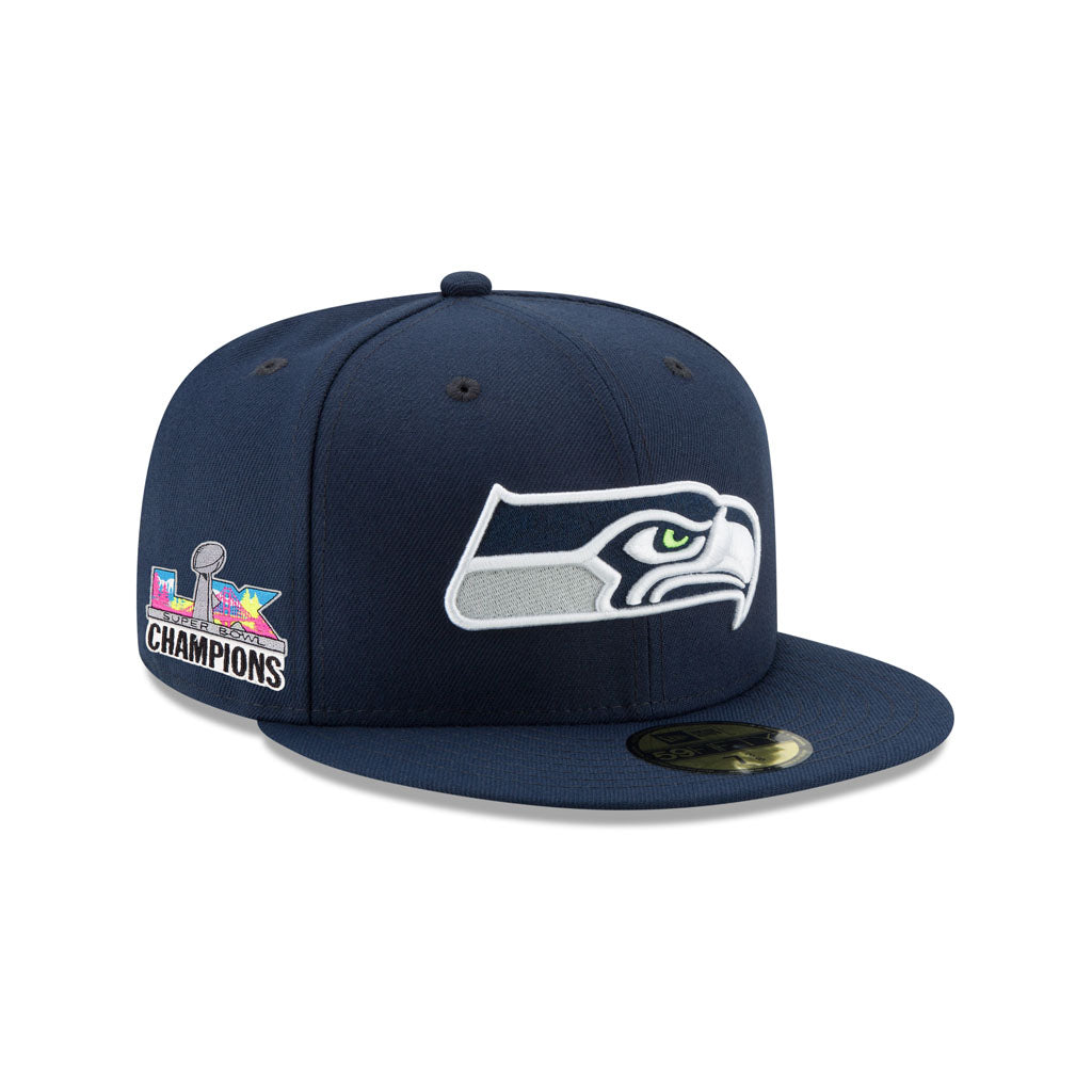 NFL Seattle Seahawks New Era Super Bowl LX Champions Side Patch 59FIFTY Fitted Hat - Black