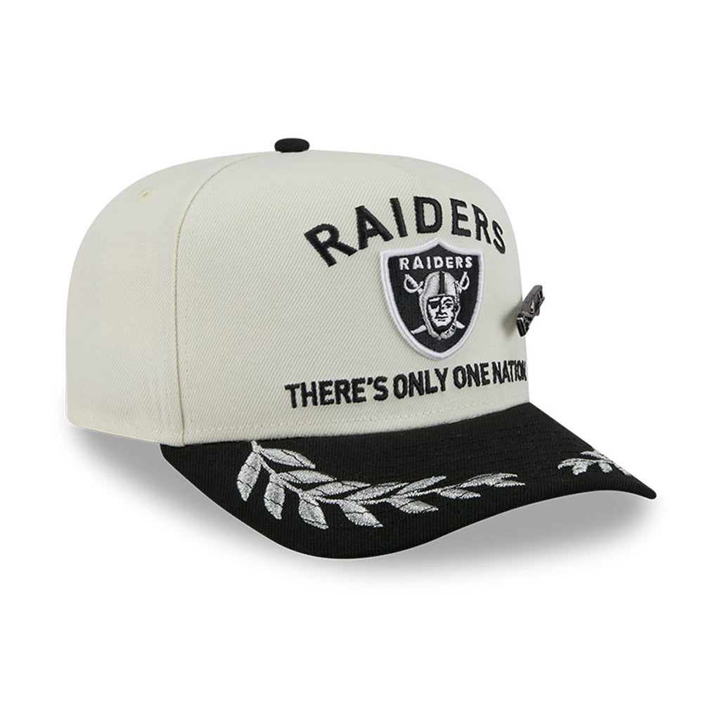 NFL Las Vegas Raiders New Era 2025 Draft 59FIFTY A-Frame Fitted Hat - Chrome