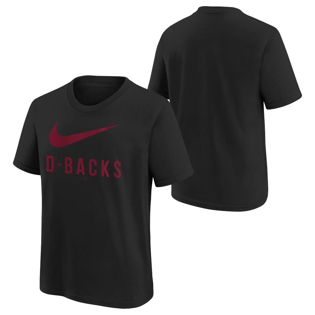 MLB Arizona Diamondbacks Youth Nike Swoosh Cotton T-Shirt - Black