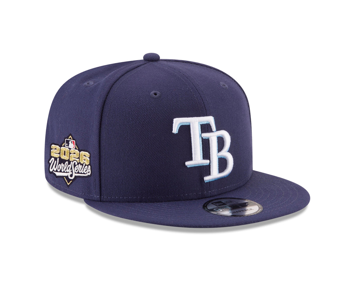 MLB Tampa Bay Rays New Era 2026 World Series Patch 9FIFTY Snapback Hat- Navy