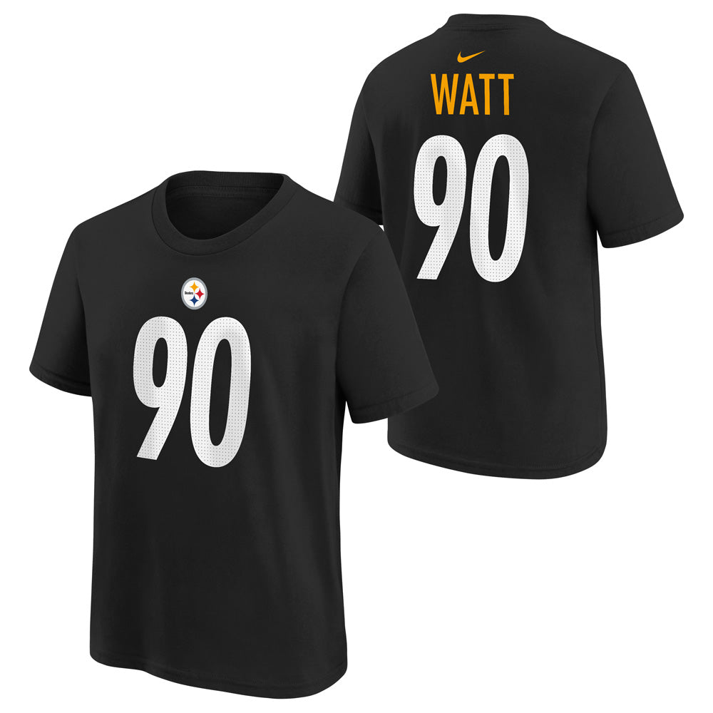 NFL Pittsburgh Steelers TJ Watt Youth Nike Name & Number T-Shirt - Black