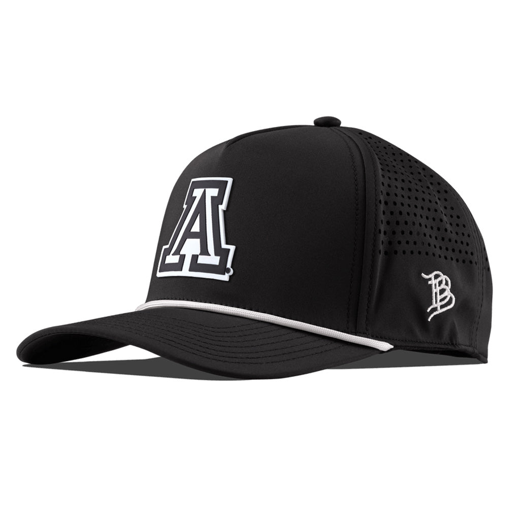 NCAA Arizona Wildcats Branded Bills 5 Panel White Primary Logo Rope Adjustable Snapback Hat - Black