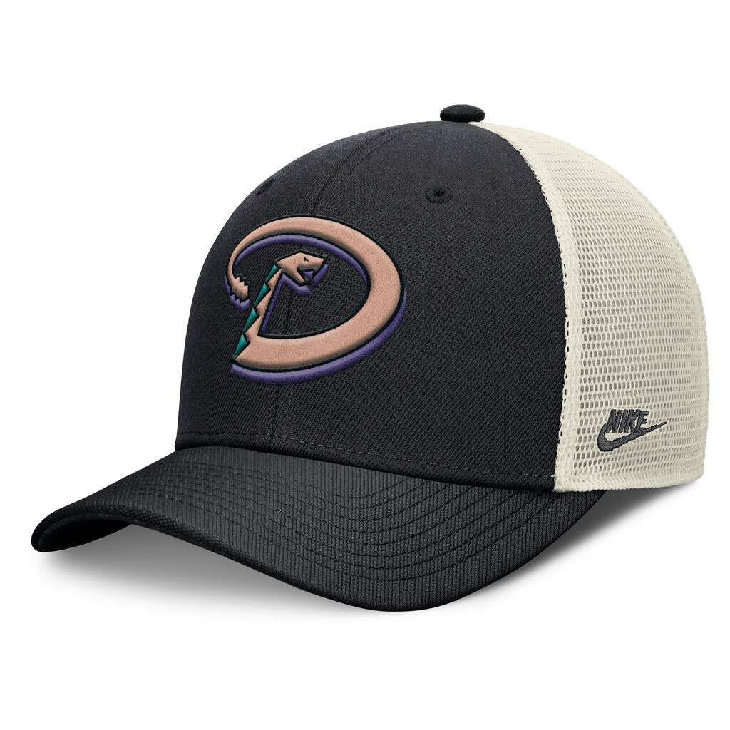 MLB Arizona Diamondbacks Nike Cooperstown Trucker Snapback Hat - Black