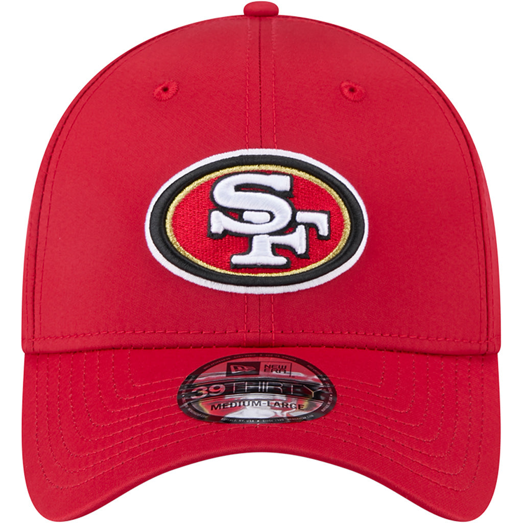NFL San Francisco 49ers New Era Mid Perf 39THIRTY Flex Fit Hat - Red