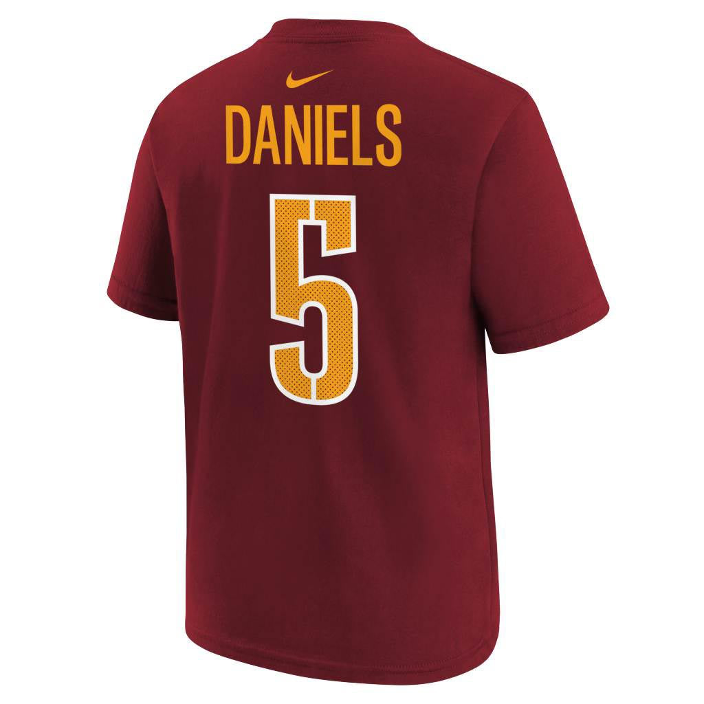 NFL Washington Commanders Jayden Daniels Youth Nike Name & Number T-Shirt - Maroon