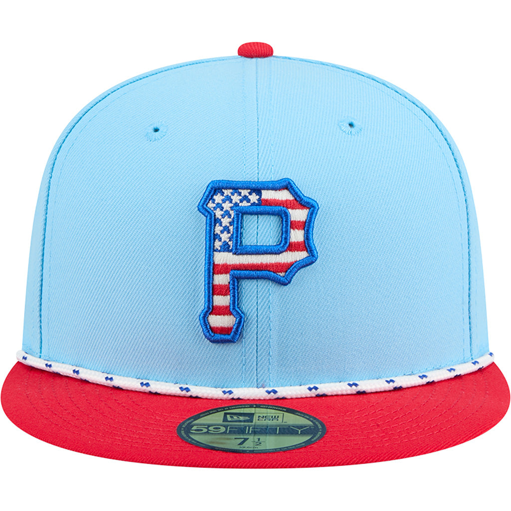 MLB Pittsburgh Pirates New Era 2025 4th of July 59FIFTY Fitted Hat - Blue