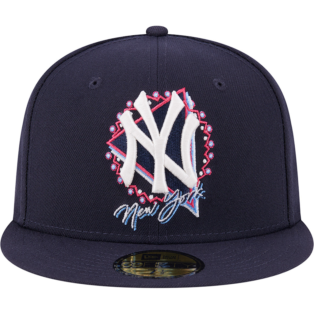 MLB New York Yankees New Era Neon 59FIFTY Fitted Hat - Navy