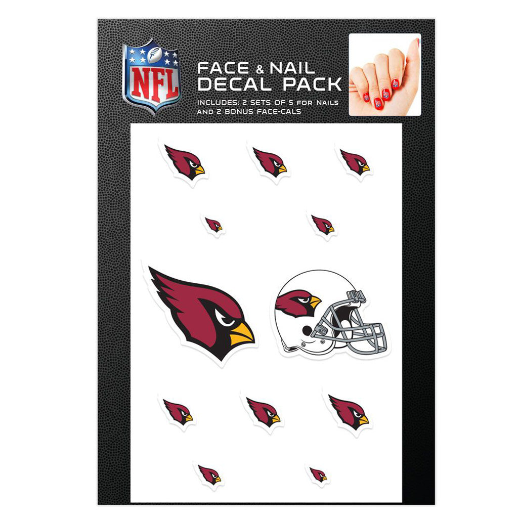 NFL Arizona Cardinals WinCraft Face & Nail Decal Pack - Red