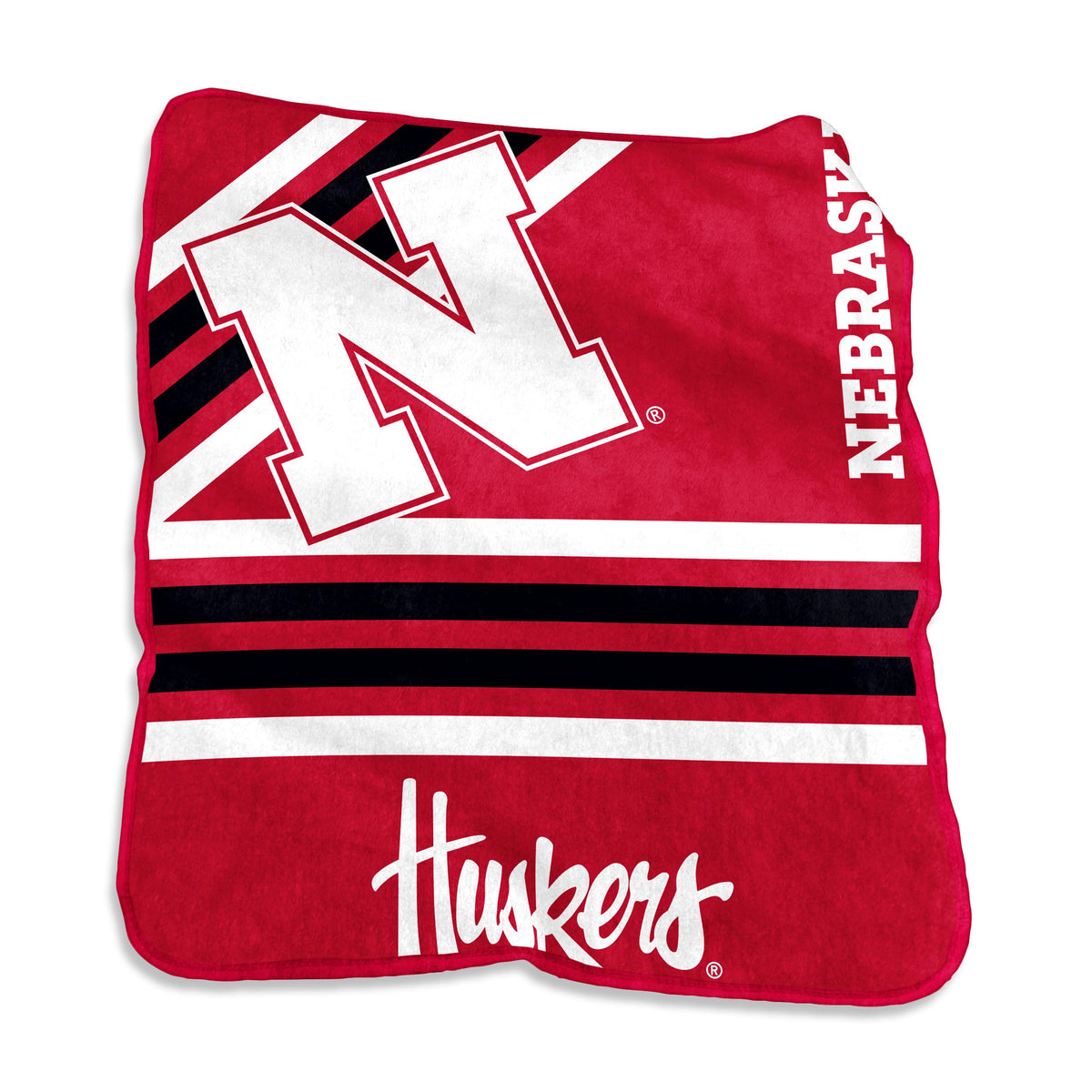 NCAA Nebraska Cornhuskers Logo Brands 50" x 60" Raschel Blanket