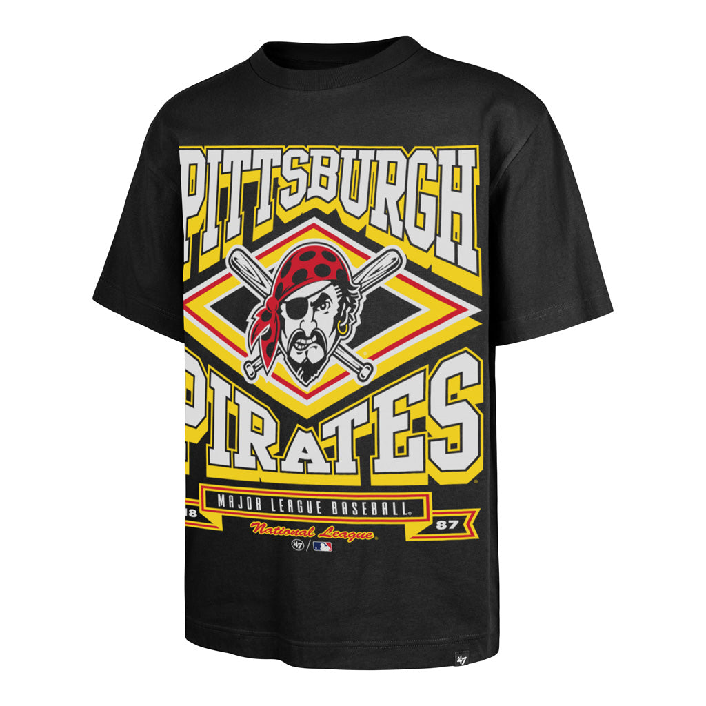 MLB Pittsburgh Pirates '47 Heater Foundation T-Shirt - Black