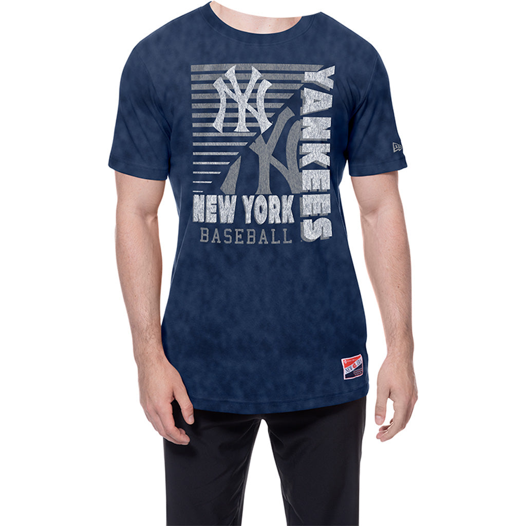 MLB New York Yankees New Era Throwback Wash T-Shirt - Navy