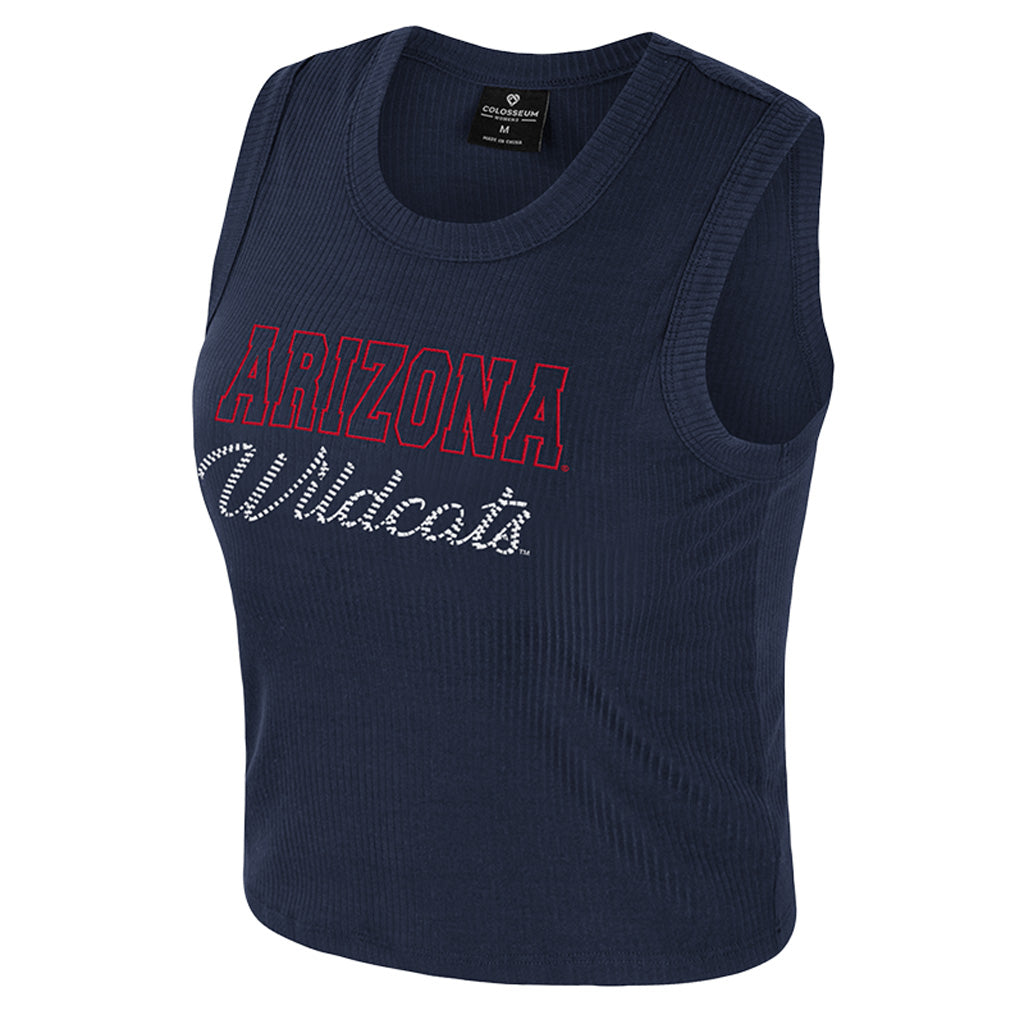 NCAA Arizona Wildcats Colosseum Women's Sublime Ribbed Tank Top - Navy