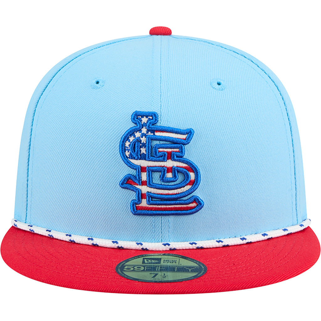 MLB St. Louis Cardinals New Era 2025 4th of July 59FIFTY Fitted Hat - Blue