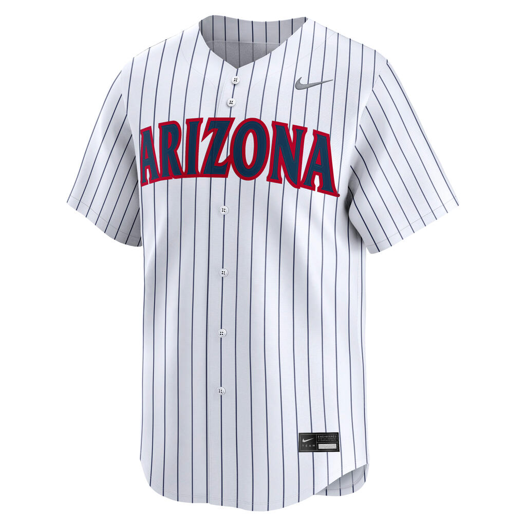 NCAA Arizona Wildcats Nike Pinstripe Baseball Jersey - White