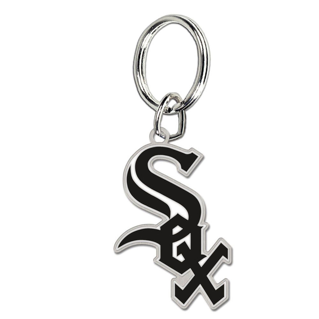 MLB Chicago White Sox WinCraft Cloisonne Logo Keychain - Black
