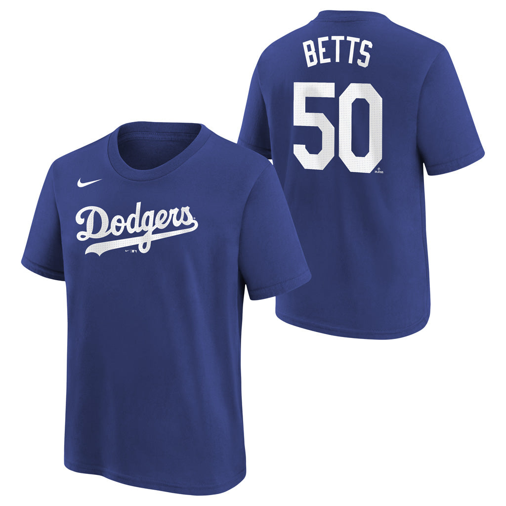 MLB Los Angeles Dodgers Mookie Betts Youth Nike Name & Number T-Shirt - Blue