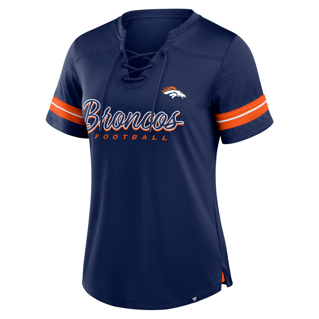 NFL Denver Broncos Fanatics Women&#39;s Play Script Lace-Up Top